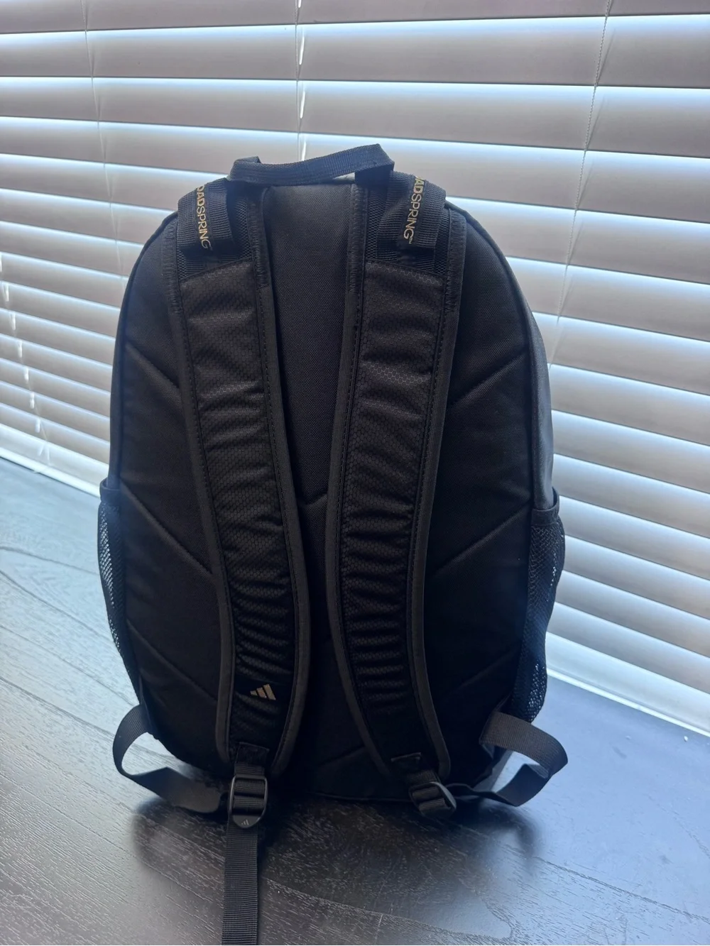 adidas Black Backpack with Pink Logo Accents